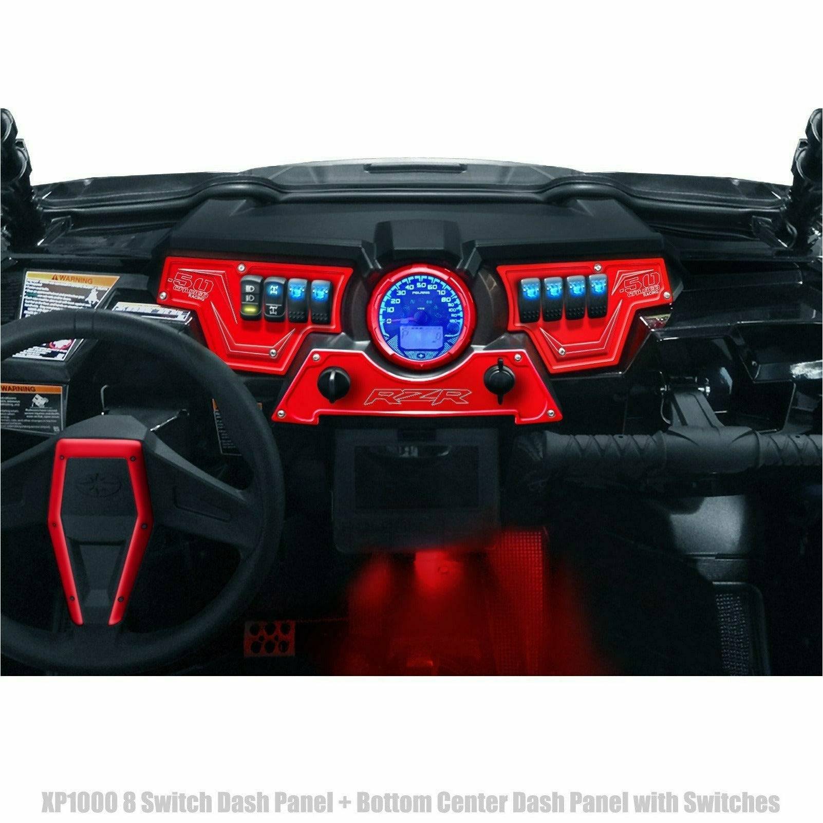 Photo of Polaris RZR XP 1000 8 Switch Dash Panel by 50 Caliber Racing - Premium Rocker Switches for UTVs / Side by Sides