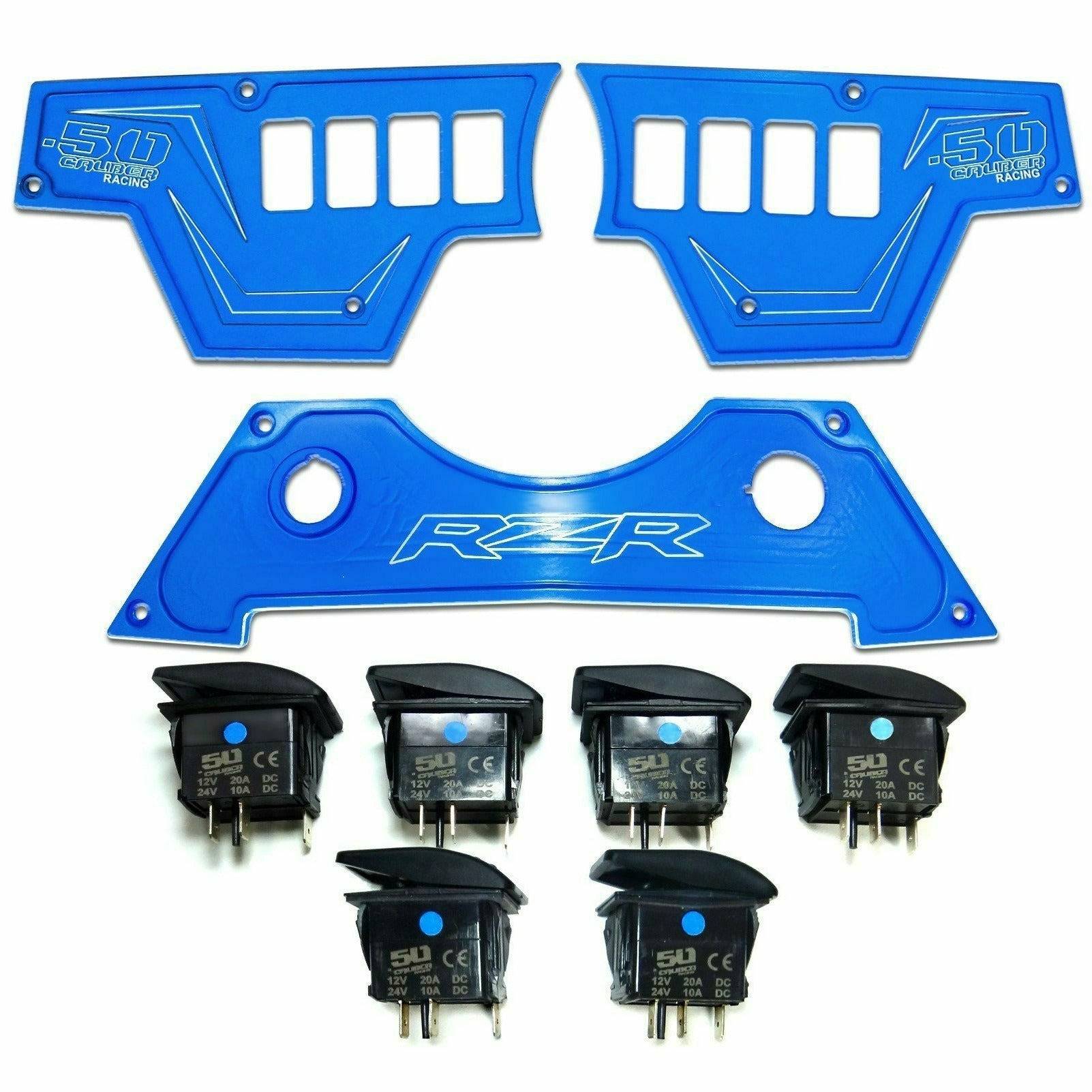 Photo of Polaris RZR XP 1000 8 Switch Dash Panel by 50 Caliber Racing - Premium Rocker Switches for UTVs / Side by Sides