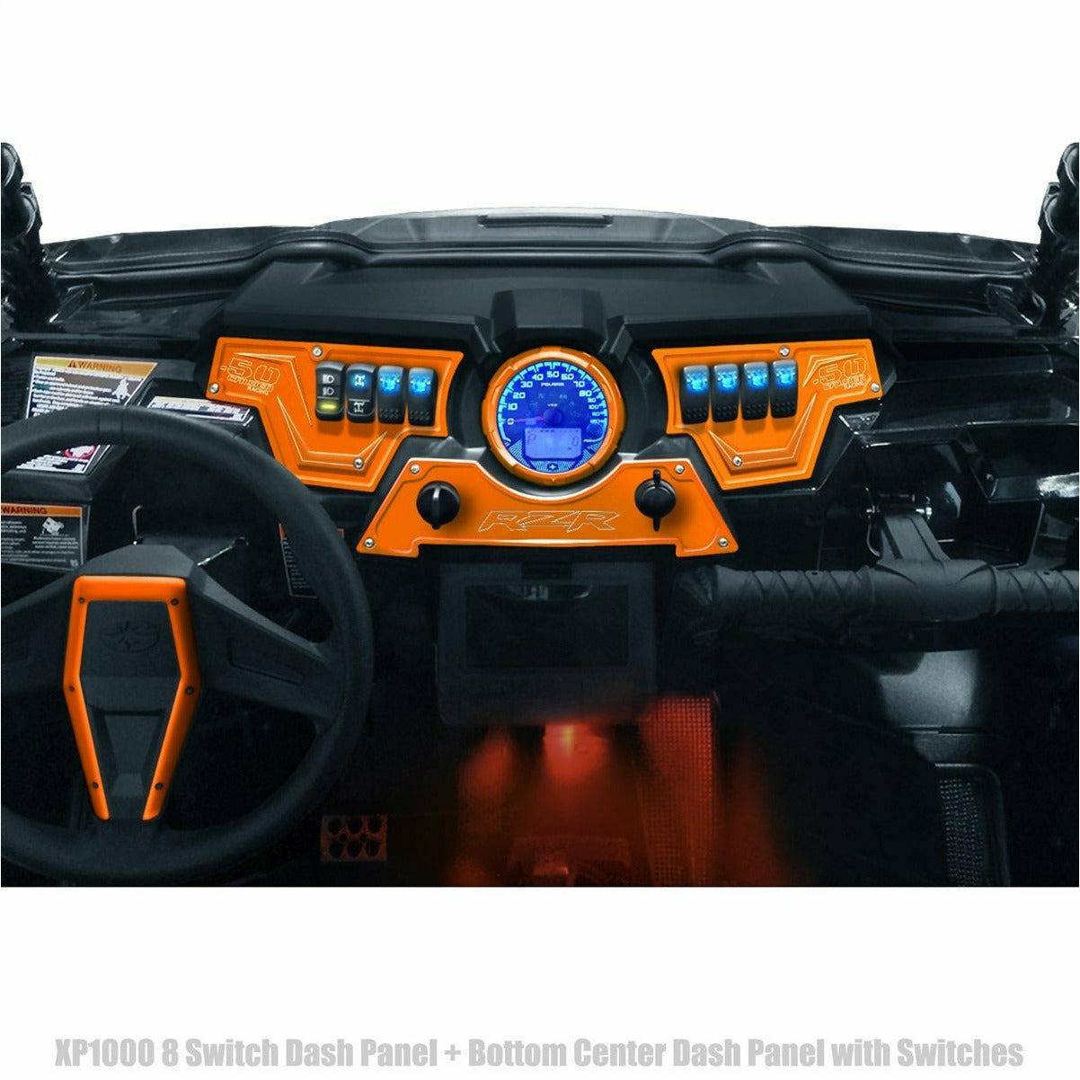 Photo of Polaris RZR XP 1000 8 Switch Dash Panel by 50 Caliber Racing - Premium Rocker Switches for UTVs / Side by Sides