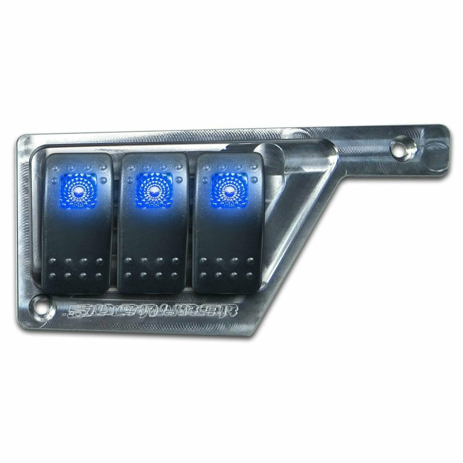 Photo of Polaris RZR XP 1000 Left Side 3 Switch Dash Panel by 50 Caliber Racing - Premium Rocker Switches for UTVs / Side by Sides