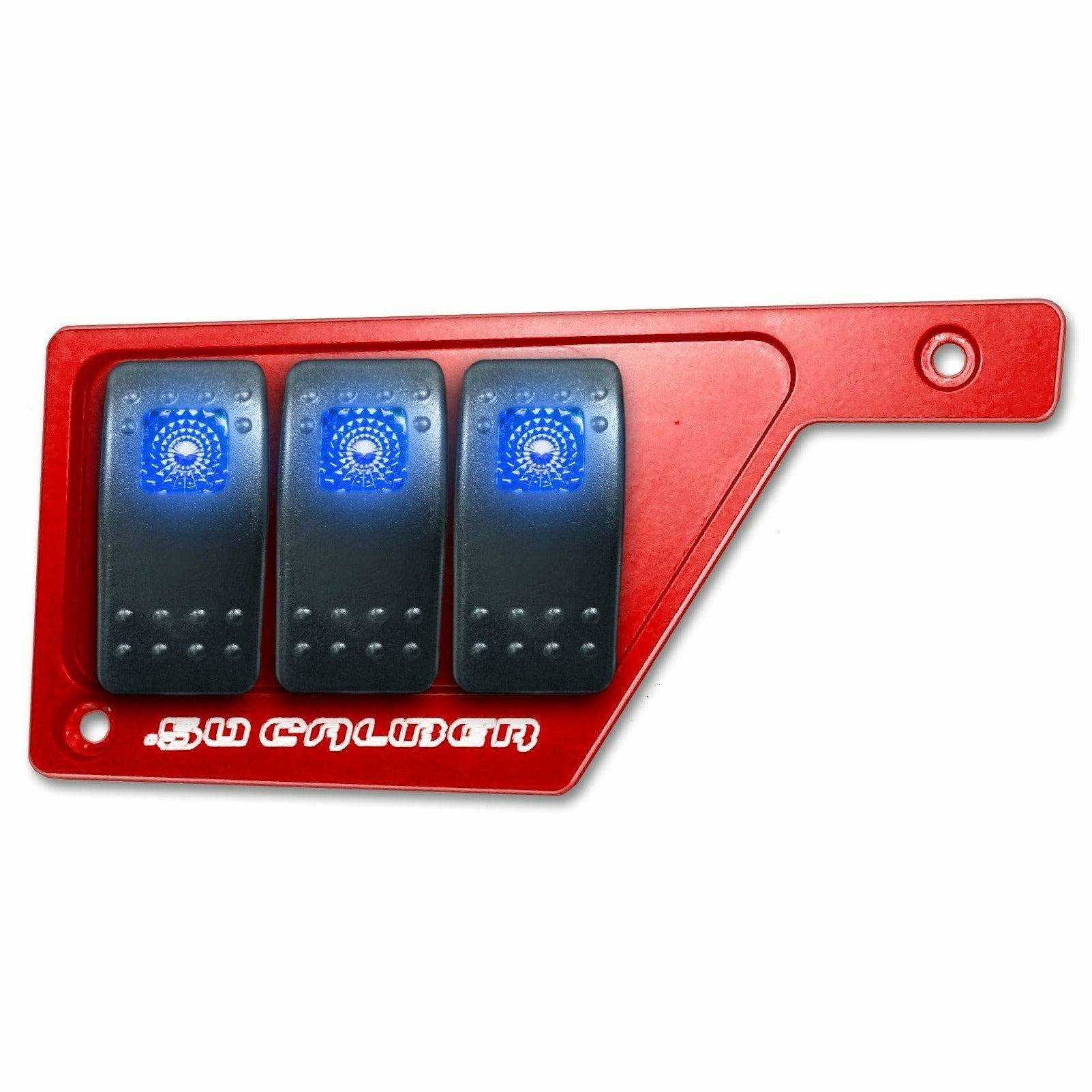 Photo of Polaris RZR XP 1000 Left Side 3 Switch Dash Panel by 50 Caliber Racing - Premium Rocker Switches for UTVs / Side by Sides