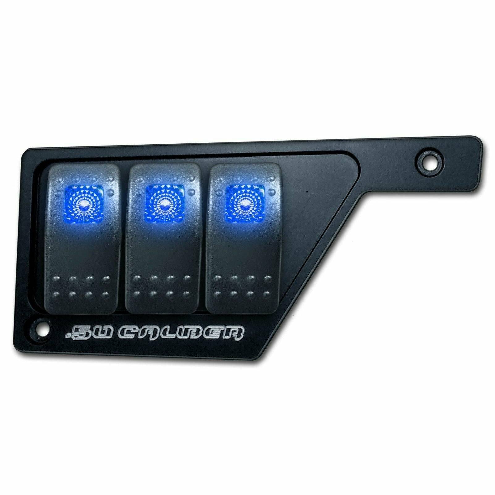 Photo of Polaris RZR XP 1000 Left Side 3 Switch Dash Panel by 50 Caliber Racing - Premium Rocker Switches for UTVs / Side by Sides