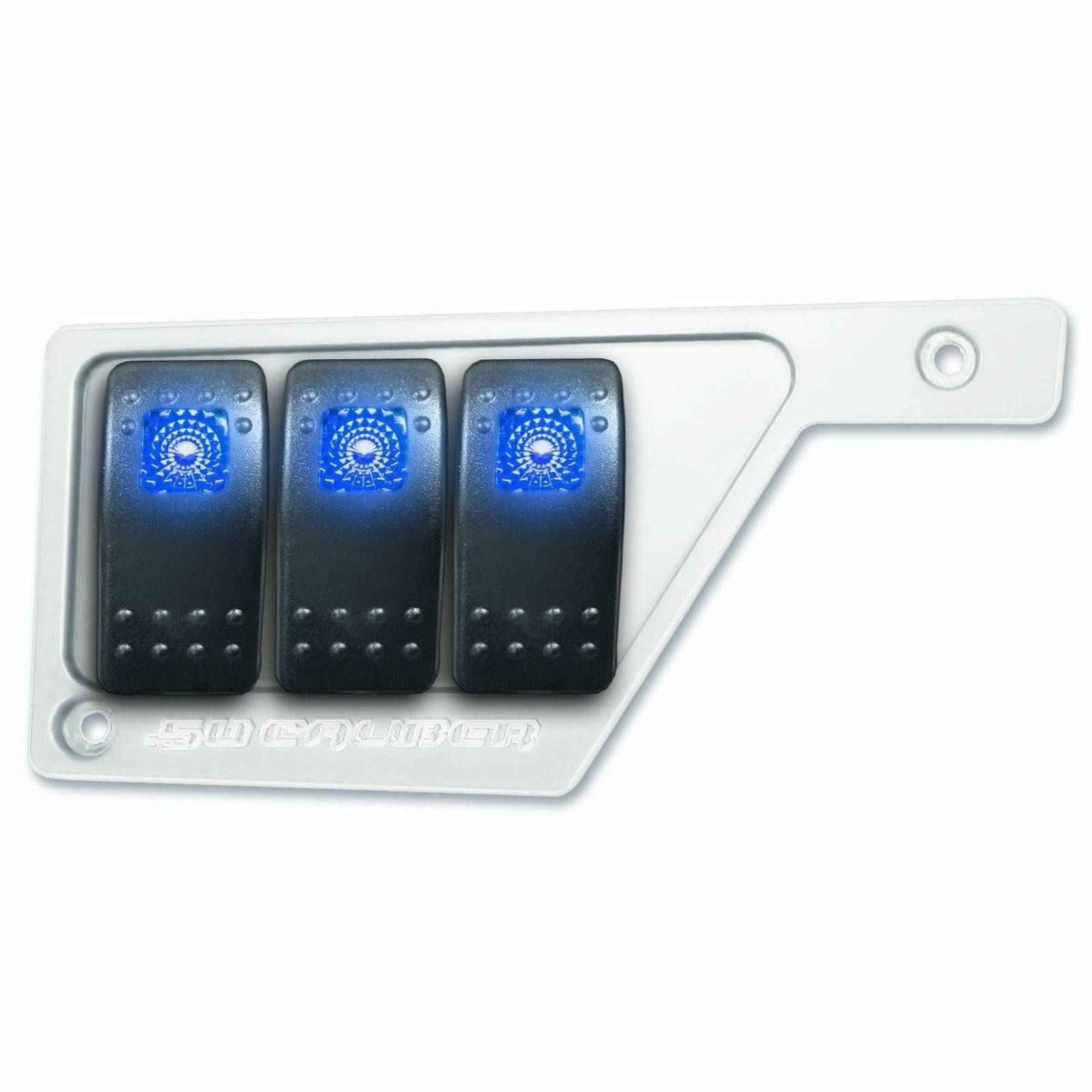 Photo of Polaris RZR XP 1000 Left Side 3 Switch Dash Panel by 50 Caliber Racing - Premium Rocker Switches for UTVs / Side by Sides