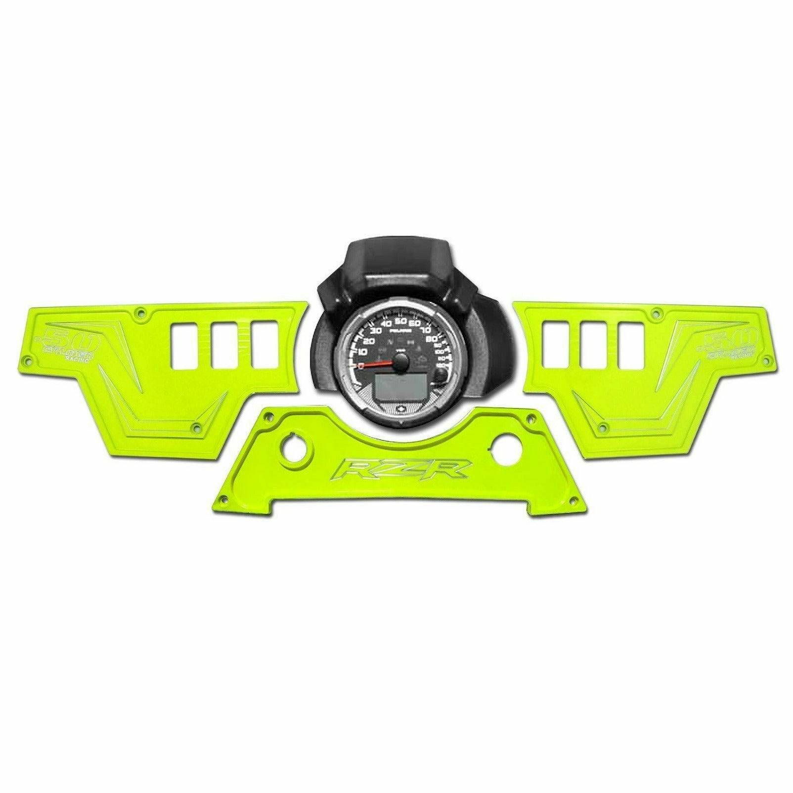 Photo of Polaris RZR XP 1000 3 Piece Dash Panel by 50 Caliber Racing - Premium Rocker Switches for UTVs / Side by Sides