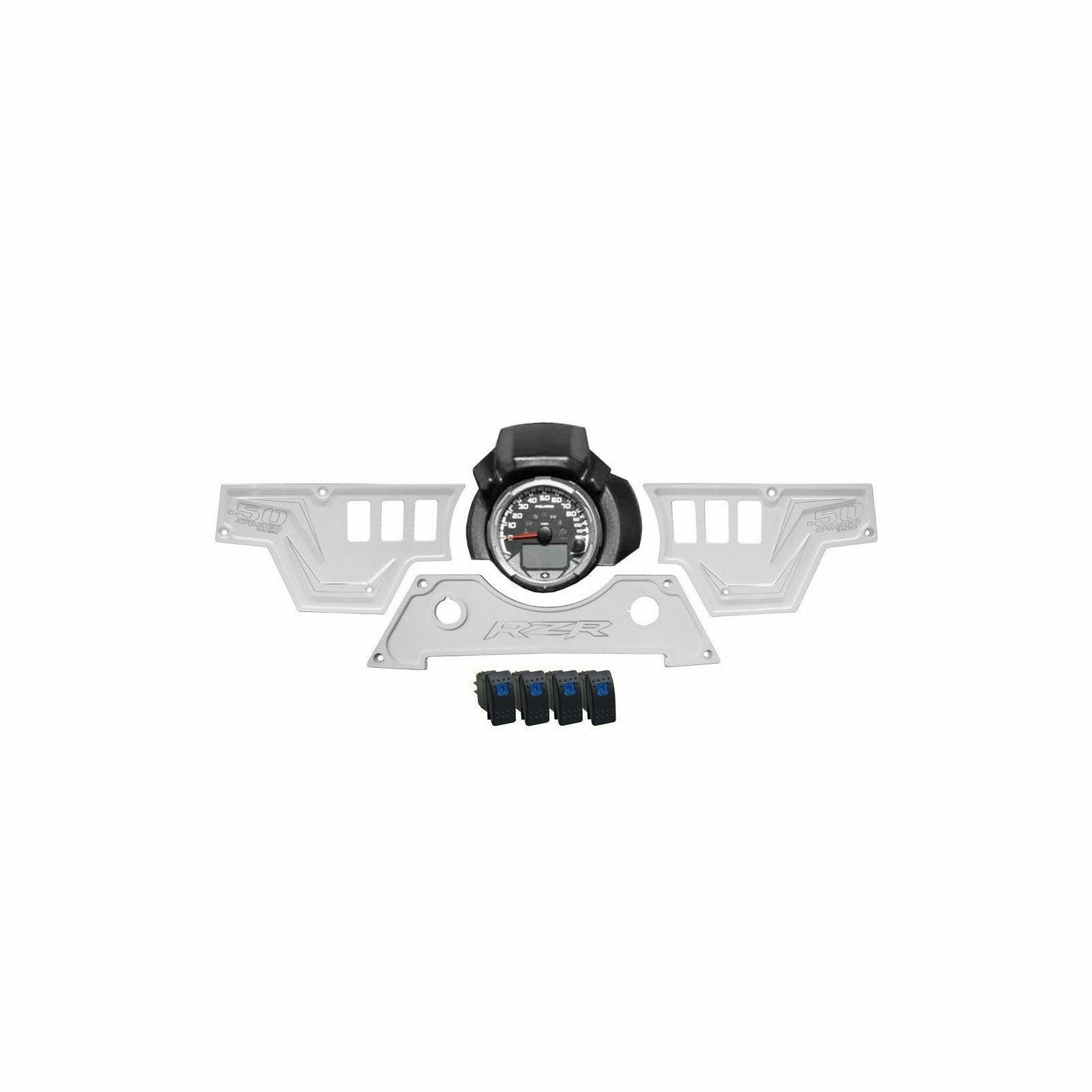 Photo of Polaris RZR XP 1000 3 Piece Dash Panel by 50 Caliber Racing - Premium Rocker Switches for UTVs / Side by Sides