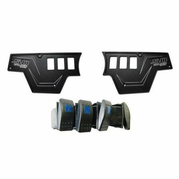 Photo of Polaris RZR XP 1000 6 Switch Dash Panel by 50 Caliber Racing - Premium Rocker Switches for UTVs / Side by Sides