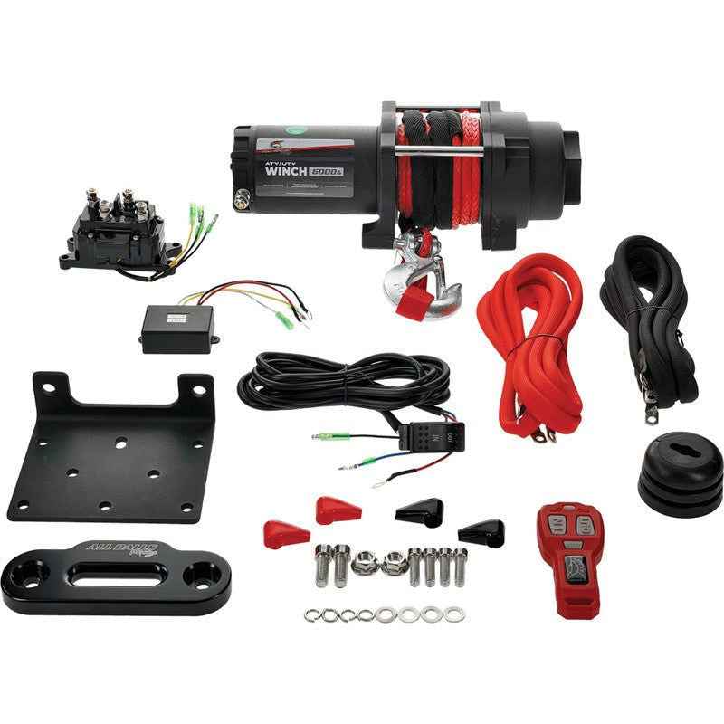 Photo of All Balls Racing 6000 LB Synthetic Rope Winch (4 Bolt) by All Balls Racing - Premium Winches & Winch Mounts for UTVs / Side by Sides