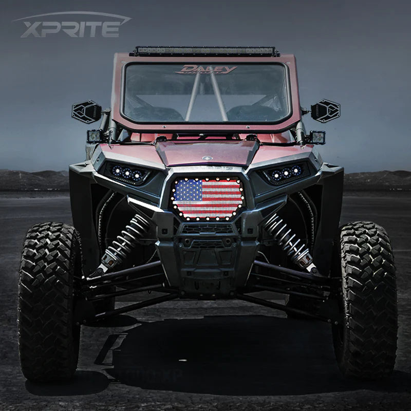 Photo of Polaris RZR Black Steel Mesh Grille for 2014-2018 Polaris RZR S 900 & XP 1000 by XPRITE - Premium Grilles for UTVs / Side by Sides