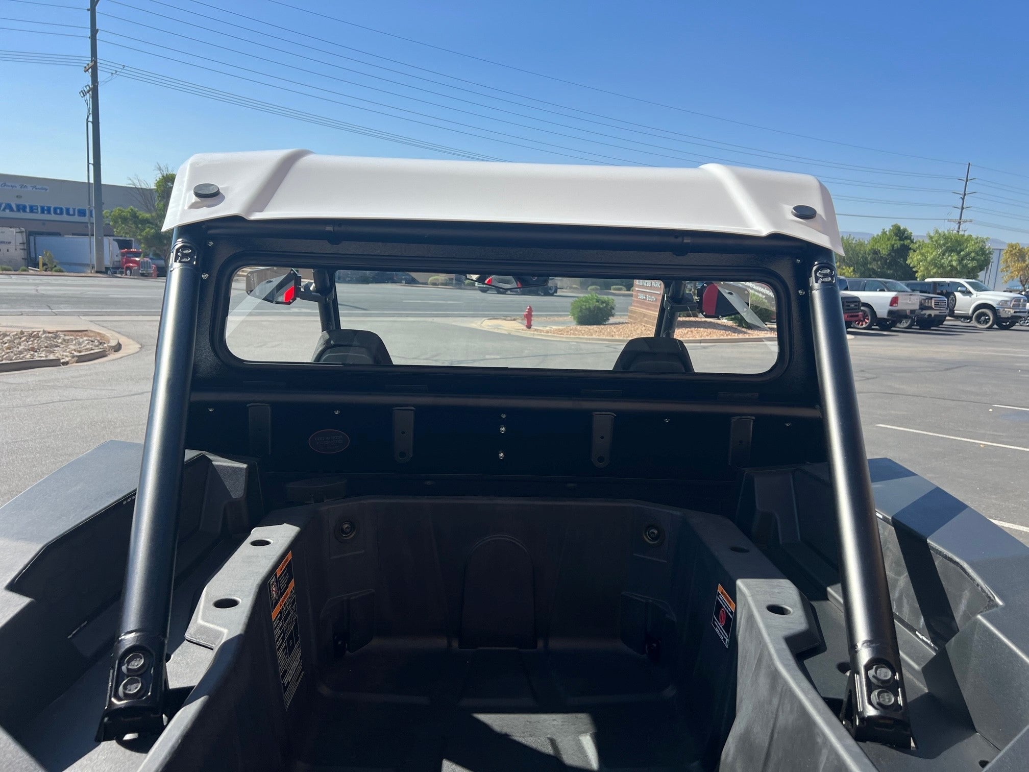 Photo of POLARIS RZR XP1000 REAR WINDSHIELD 2024 by Dirt Warrior Accessories - Premium Windshields for UTVs / Side by Sides