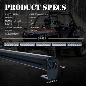 30" Offroad Rear Chase Light Bar | RZ Series