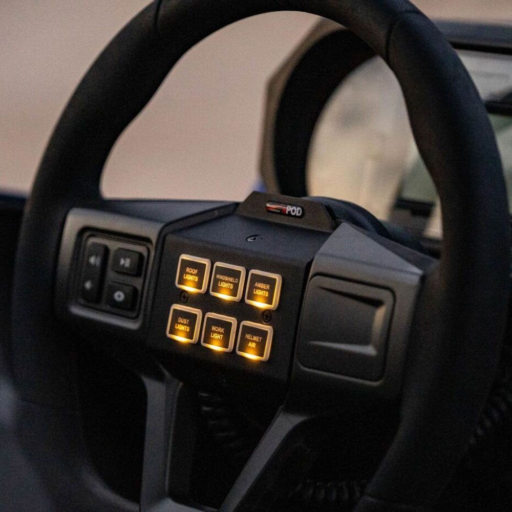 Photo of Polaris RZR Pro / Turbo R Mini6 Steering Wheel Mount Kit by Baja Designs - Premium Mounts for UTVs / Side by Sides