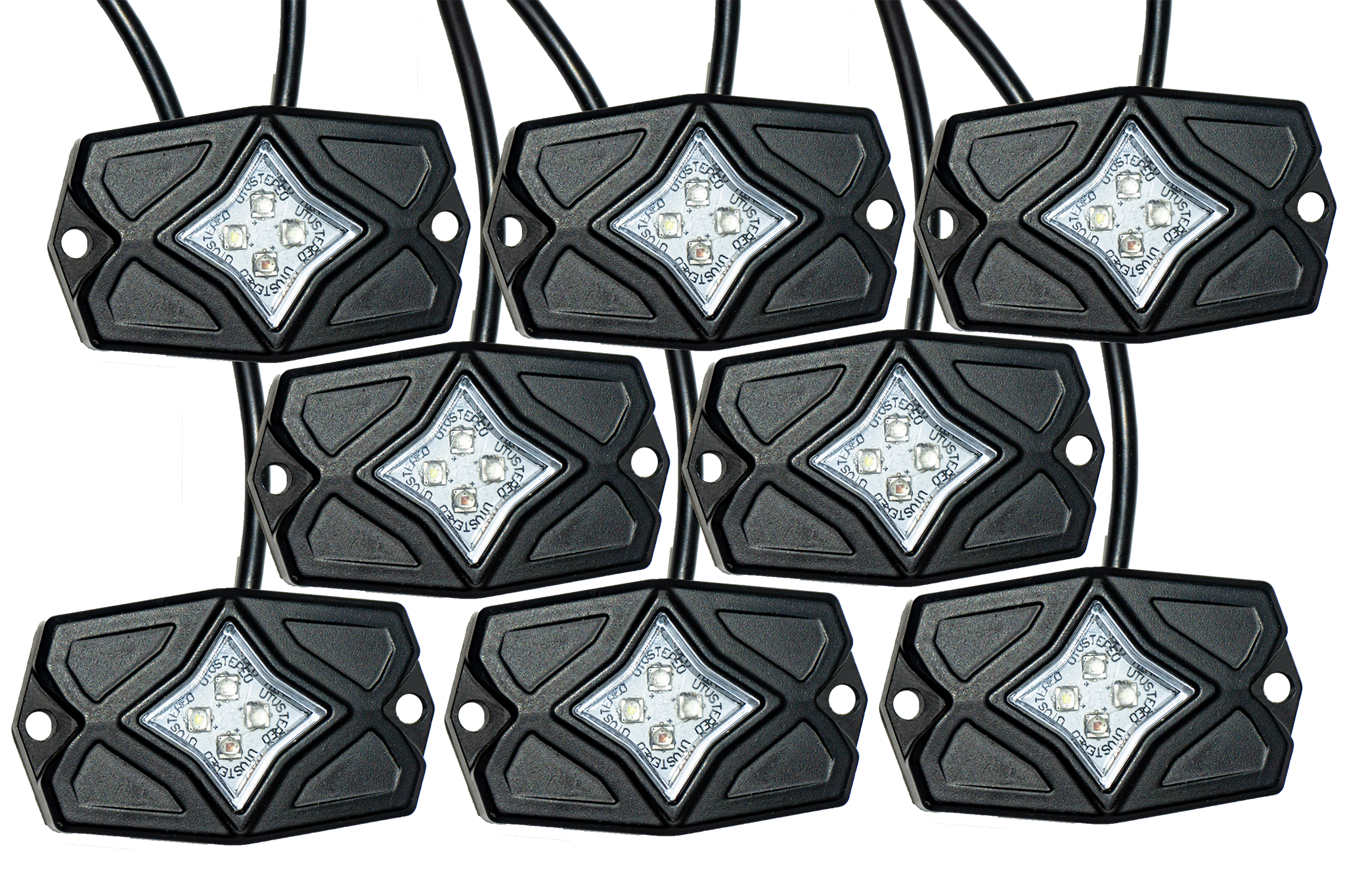 Photo of Rock Light Kit - 8pcs by UTV Stereo - Premium LED Light Whips & Rock Lights for UTVs / Side by Sides
