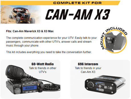 Can-Am X3 Complete UTV Kit with Dash Mount - R1 Industries