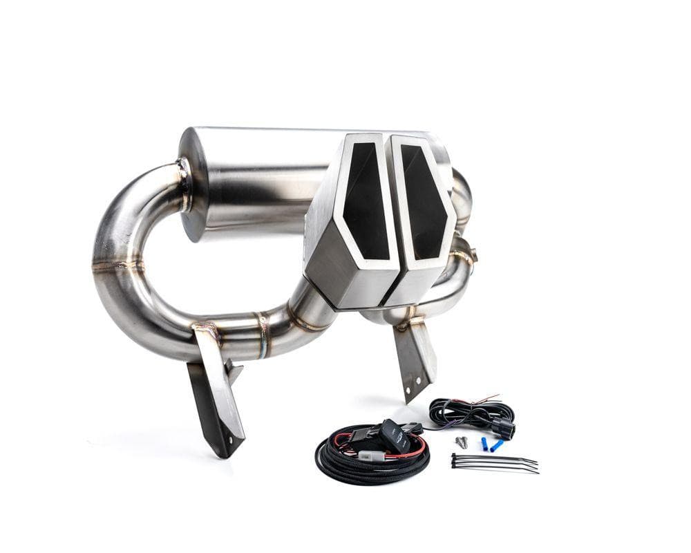 Photo of Valvetronic Exhaust System Silver Tips Can-Am Maverick X3 Turbo (2017-2023) by Agency Power - Premium Exhaust Systems & Components for UTVs / Side by Sides