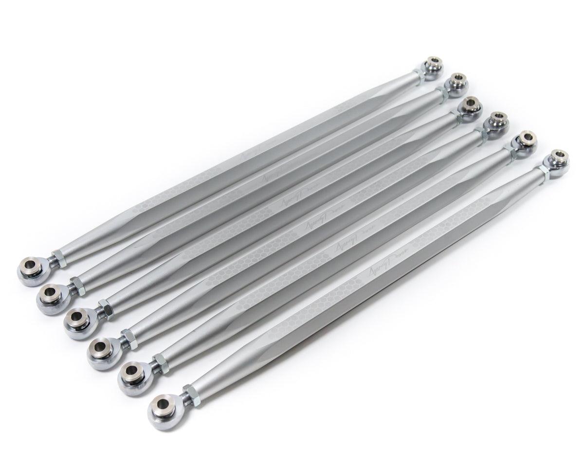 Photo of Can-Am Maverick X3 Adjustable Rear Radius Rod Set Silver by Agency Power - Premium Radius Rods for UTVs / Side by Sides