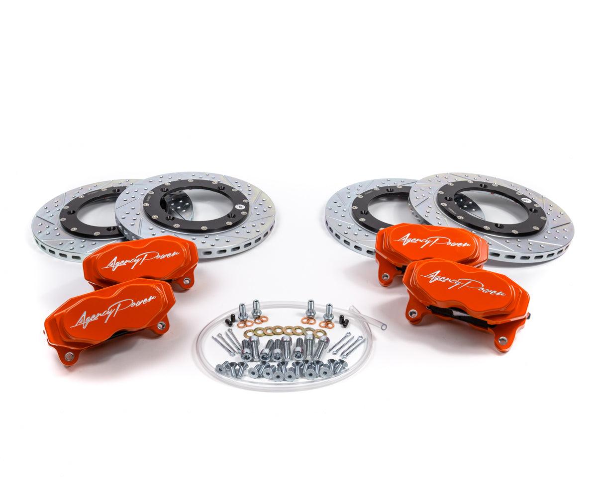 Photo of Can-Am Maverick X3 Turbo Big Brake Kit Front & Rear Orange (2017-2020) by Agency Power - Premium Brake Pads & Rotors for UTVs / Side by Sides