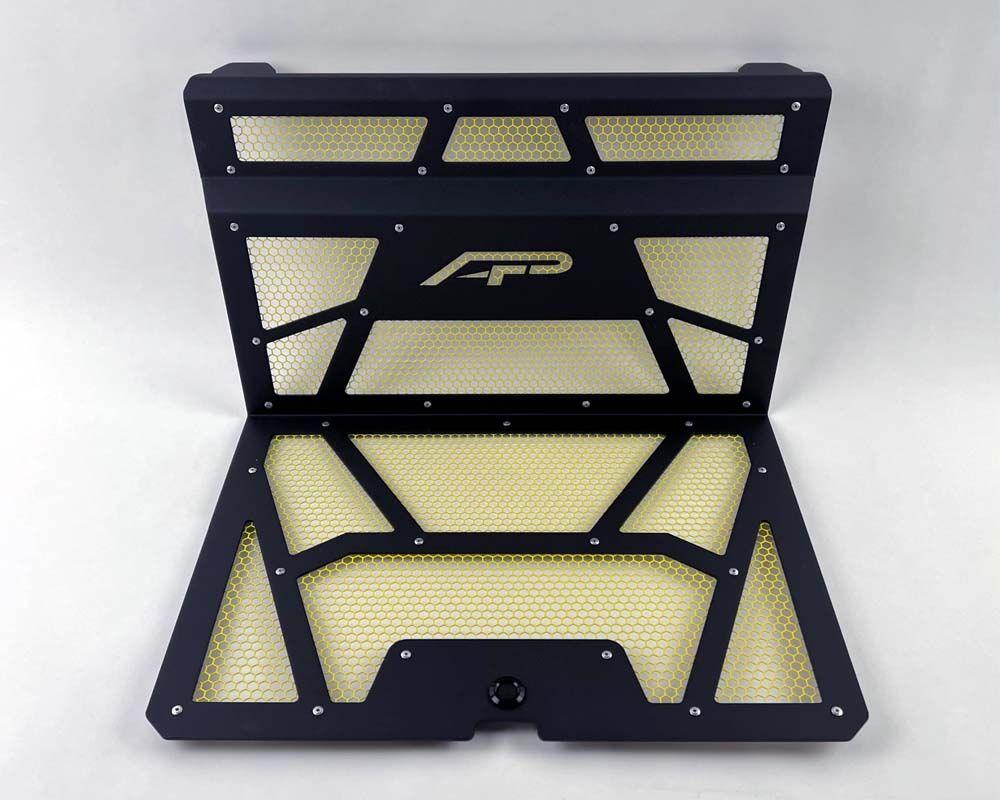 Photo of Vented Engine Cover Gloss Black | Yellow Polaris RZR XP 1000 | XP Turbo 2014-2018 by Agency Power - Premium Body for UTVs / Side by Sides