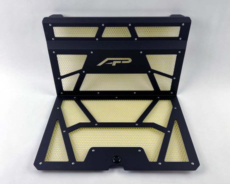 Vented Engine Cover Gloss Black | Yellow Polaris RZR XP 1000 | XP Turbo 2014-2018 - R1 Industries