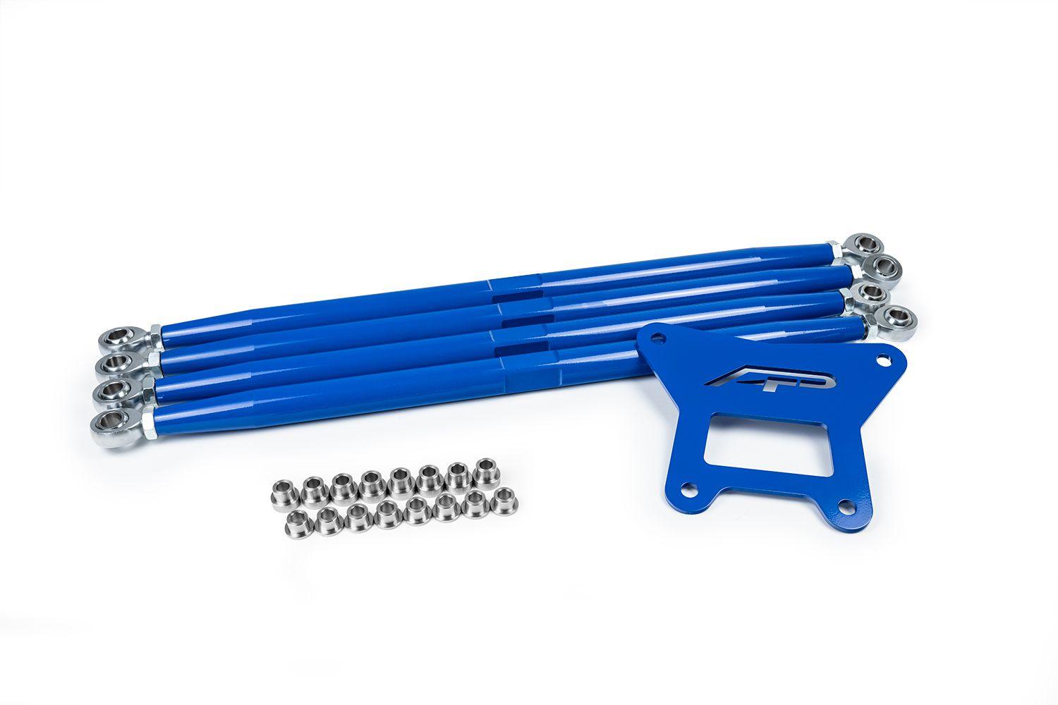Photo of Adjustable Rear Radius Arms Blue Polaris RZR Turbo S 2018-2021 by Agency Power - Premium Radius Rods for UTVs / Side by Sides