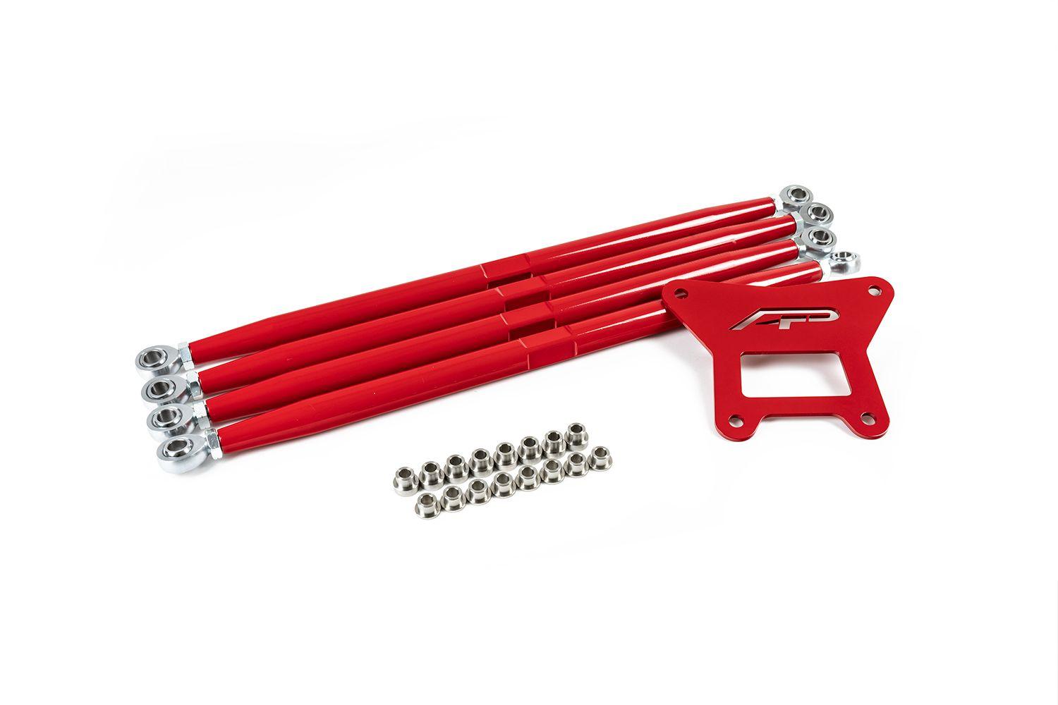 Photo of Adjustable Rear Radius Arms Red Polaris RZR Turbo S (2018-2021) by Agency Power - Premium Radius Rods for UTVs / Side by Sides