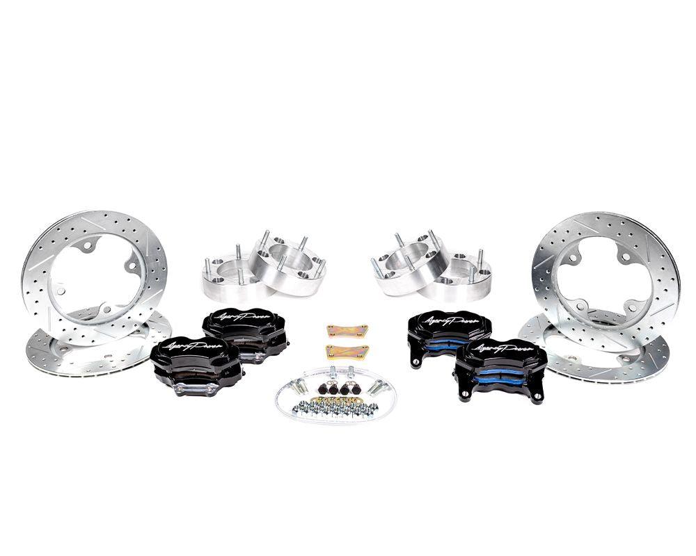 Photo of Polaris RZR Turbo Big Brake Kit Front & Rear Black (2016-2022) by Agency Power - Premium Brake Pads & Rotors for UTVs / Side by Sides
