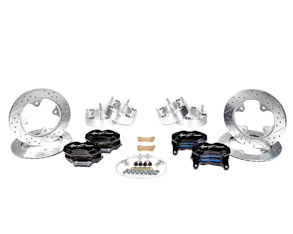 Big Brake Kit Front and Rear Black Polaris RZR Turbo - R1 Industries