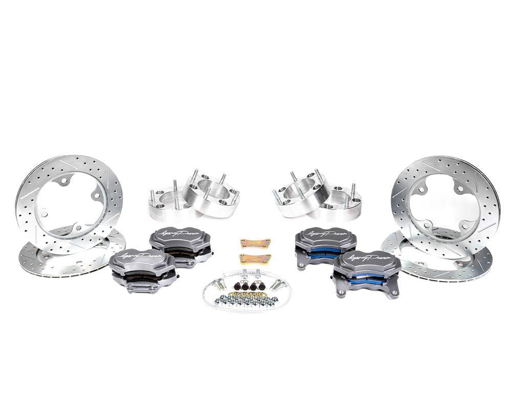 Photo of Polaris Turbo Big Brake Kit Front & Rear Graphite Gray (2016-2022) by Agency Power - Premium Brake Pads & Rotors for UTVs / Side by Sides