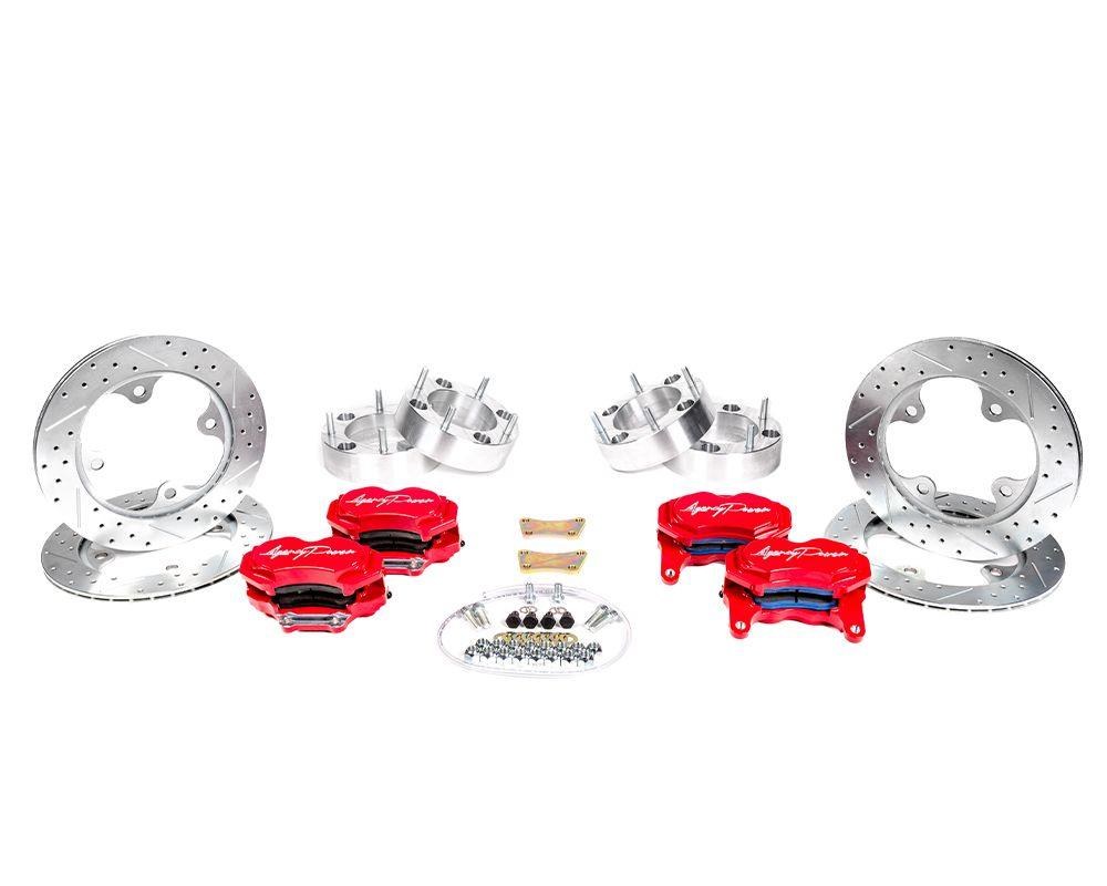 Photo of Polaris Turbo Big Brake Kit Front & Rear Red (2016-2022) by Agency Power - Premium Brake Pads & Rotors for UTVs / Side by Sides