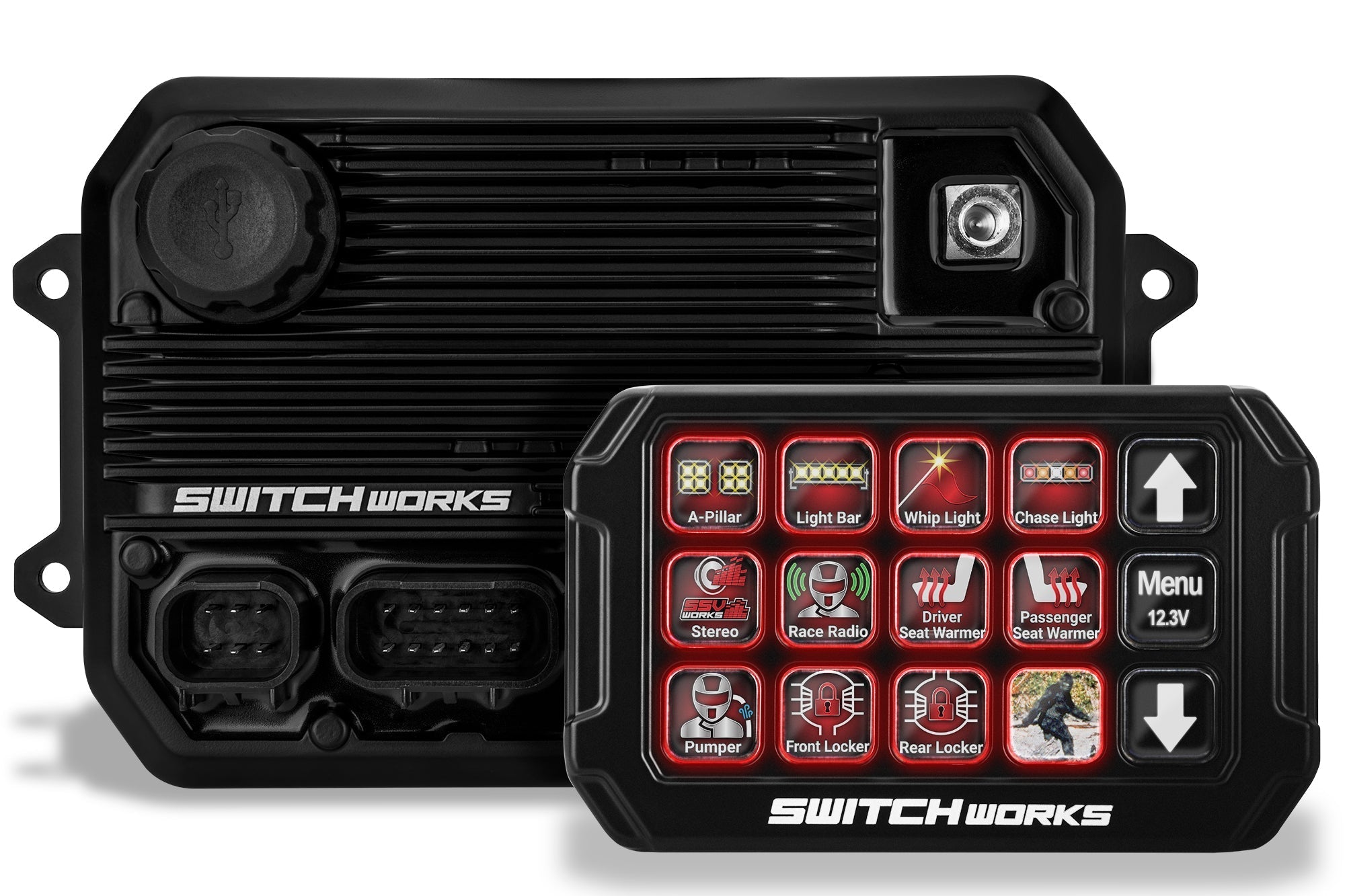 Photo of Alpha12 Digital Smart Switcher with 12 Outputs by Switch Works - Premium Rocker Switches for UTVs / Side by Sides