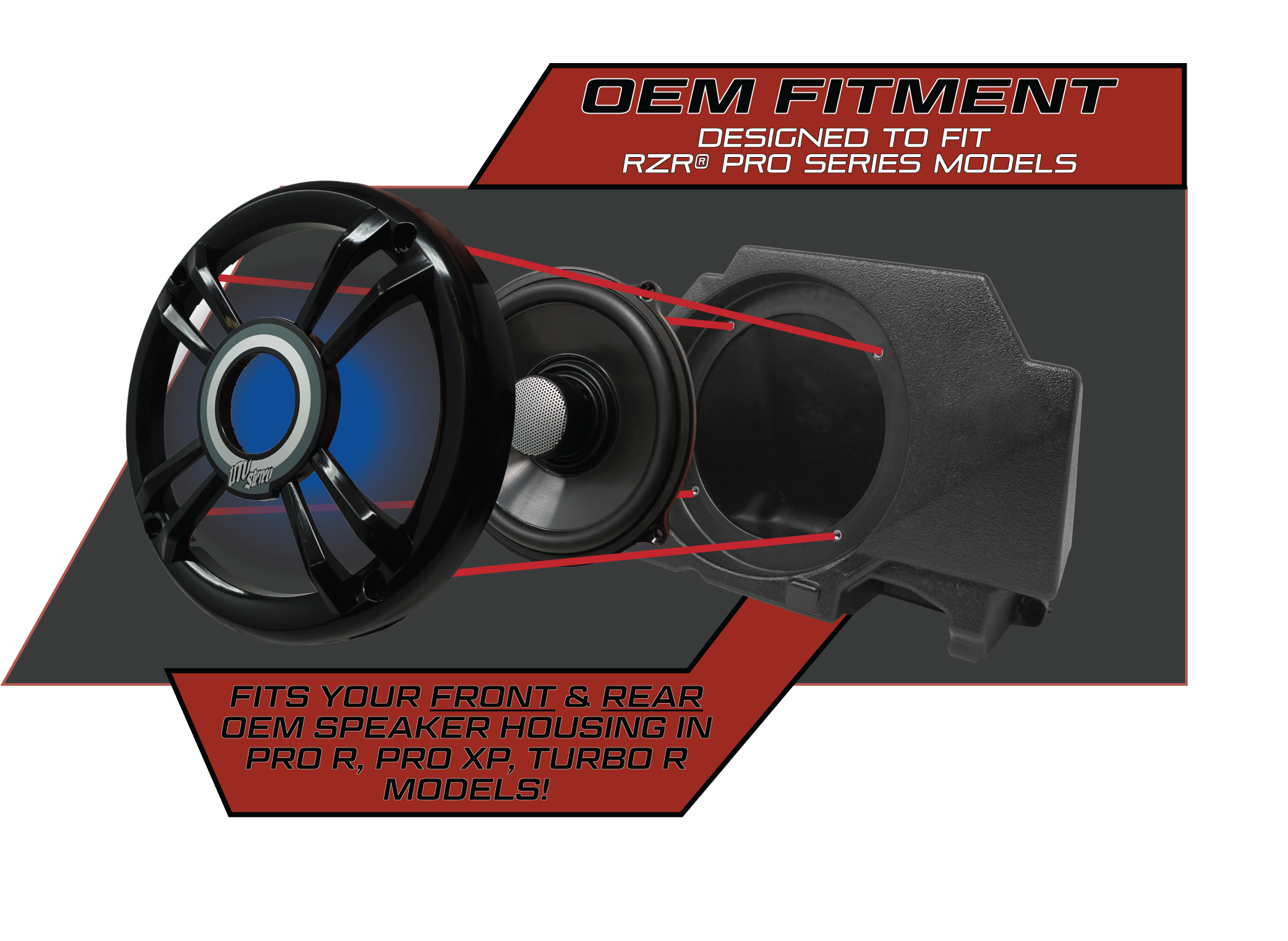Photo of Pro Series 6.5" Speakers (Pair) by UTV Stereo - Premium Audio for UTVs / Side by Sides