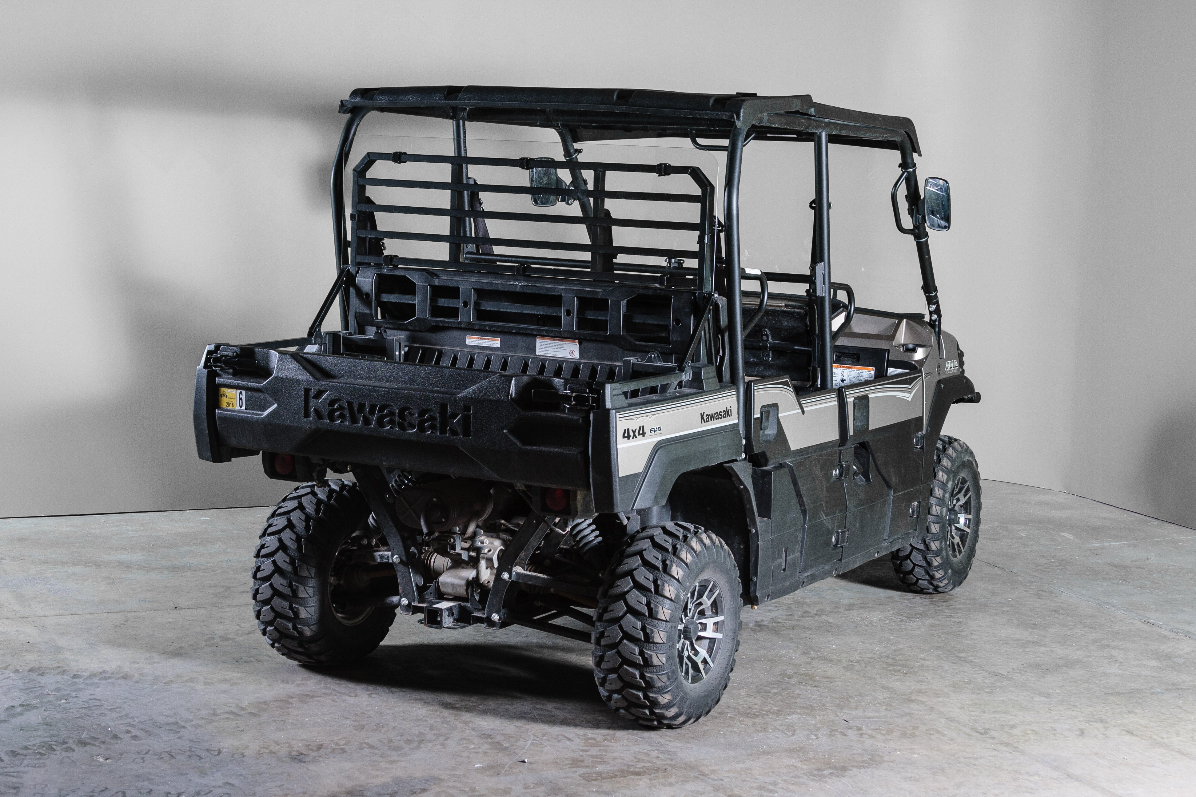 Photo of TERRARIDER KAWASAKI MULE PRO (FX / DX MODELS) SERIES (2015+) BACK UTV WINDSHIELD - SCRATCH RESISTANT 3/16” by UTV Windshields - Premium Windshields for UTVs / Side by Sides