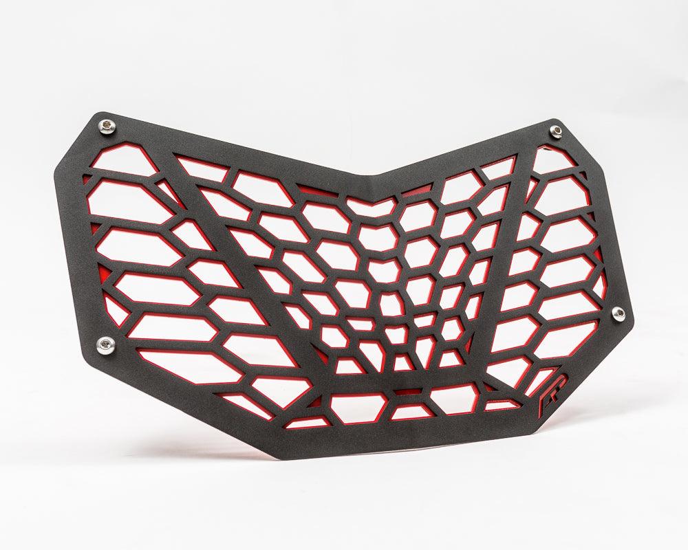 Photo of Can-Am Maverick X3 Black and Red Premium Grille by Agency Power - Premium Grilles for UTVs / Side by Sides