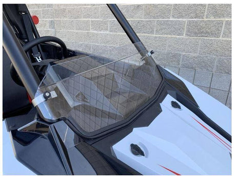 Polaris RZR RS1 Polycarbonate Hard Coated Half Windshield with Billet Clamps (2018+) - R1 Industries
