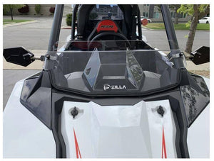 Polaris RZR RS1 Polycarbonate Hard Coated Half Windshield with Billet Clamps (2018+) - R1 Industries