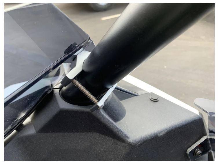Photo of Polaris RZR RS1 Polycarbonate Tinted Half Windshield with Billet Clamps (2018+) by UTVZILLA - Premium Windshields for UTVs / Side by Sides