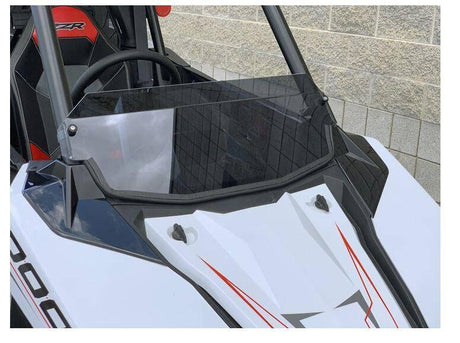 Polaris RZR RS1 Polycarbonate Tinted Half Windshield with Billet Clamps (2018+) - R1 Industries