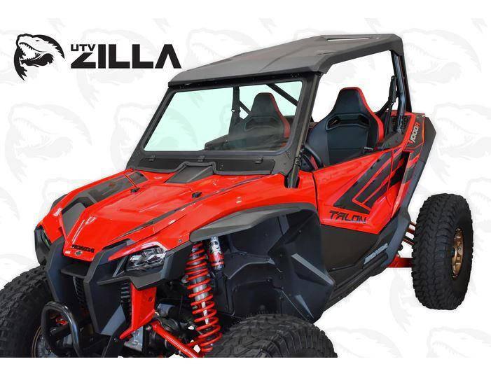 Photo of UTVZILLA Honda Talon Vented Full Glass Windshield with Wiper (2019+) by UTVZILLA - Premium Windshields for UTVs / Side by Sides