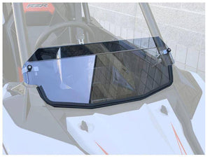 Polaris RZR RS1 Polycarbonate Clear Half Windshield with Billet Clamps (2018+) - R1 Industries