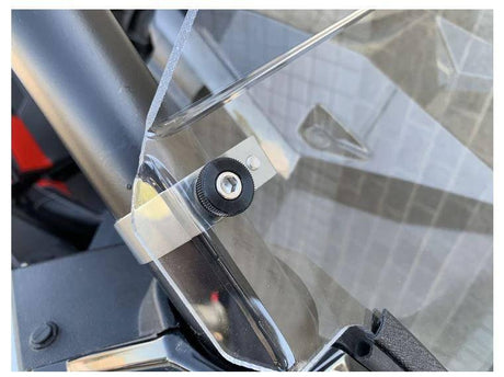 Polaris RZR RS1 Polycarbonate Clear Half Windshield with Billet Clamps (2018+) - R1 Industries