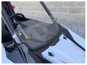 Polaris RZR RS1 Polycarbonate Clear Half Windshield with Billet Clamps (2018+) - R1 Industries