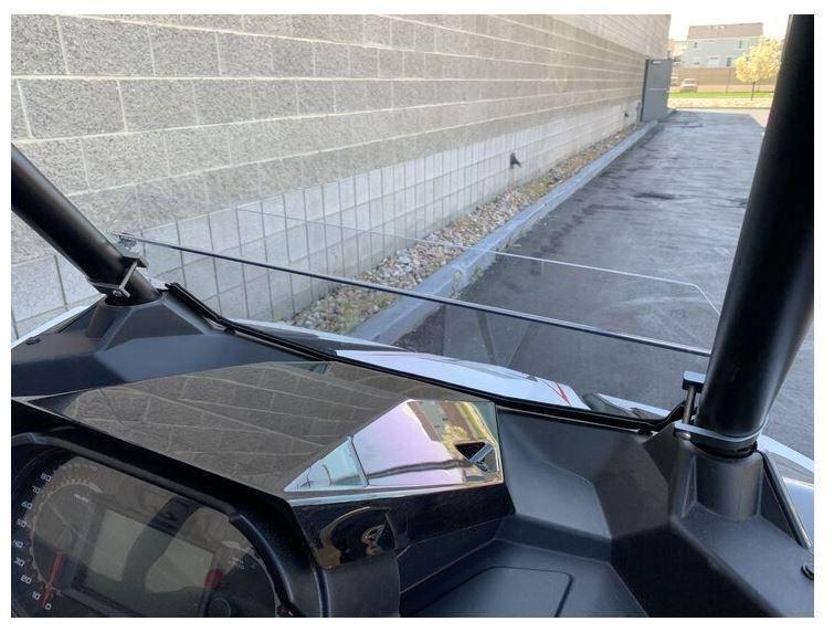 Polaris RZR RS1 Polycarbonate Clear Half Windshield with Billet Clamps (2018+) - R1 Industries