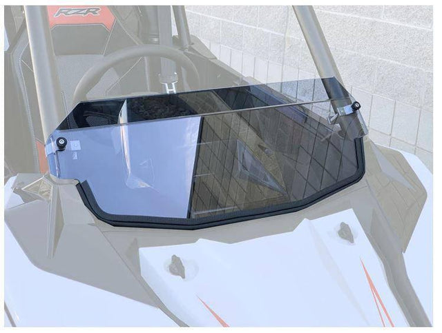 Polaris RZR RS1 Polycarbonate Hard Coated Half Windshield with Billet Clamps (2018+) - R1 Industries