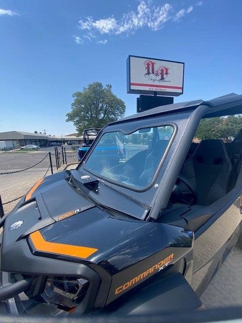 Photo of Can-Am Commander 2 Seat Rear Windshield (2021+) by Dirt Warrior Accessories - Premium Windshields for UTVs / Side by Sides