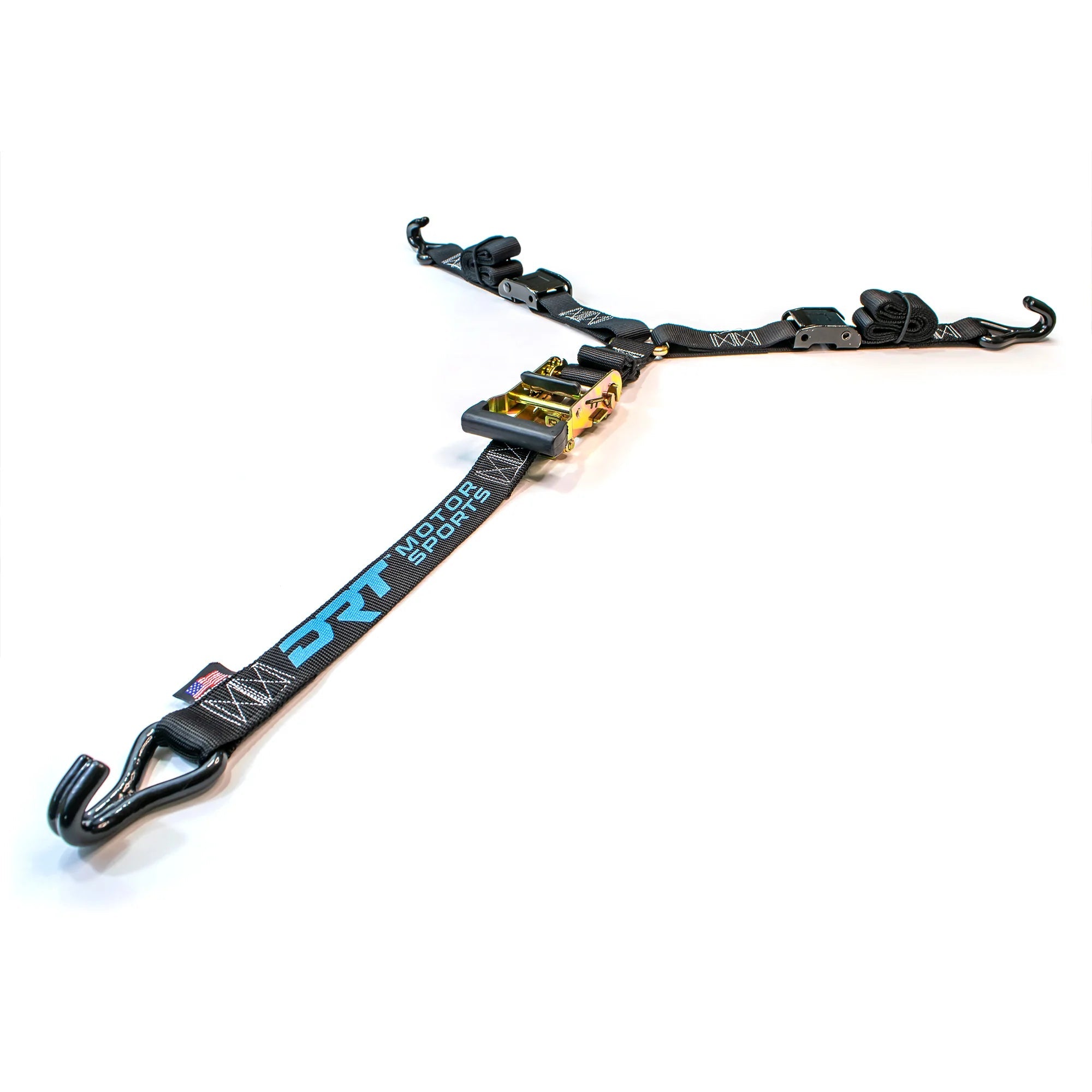 Photo of Universal Ratcheting (3-point) Y-Strap by DRT Motorsports - Premium Tie Downs for UTVs / Side by Sides