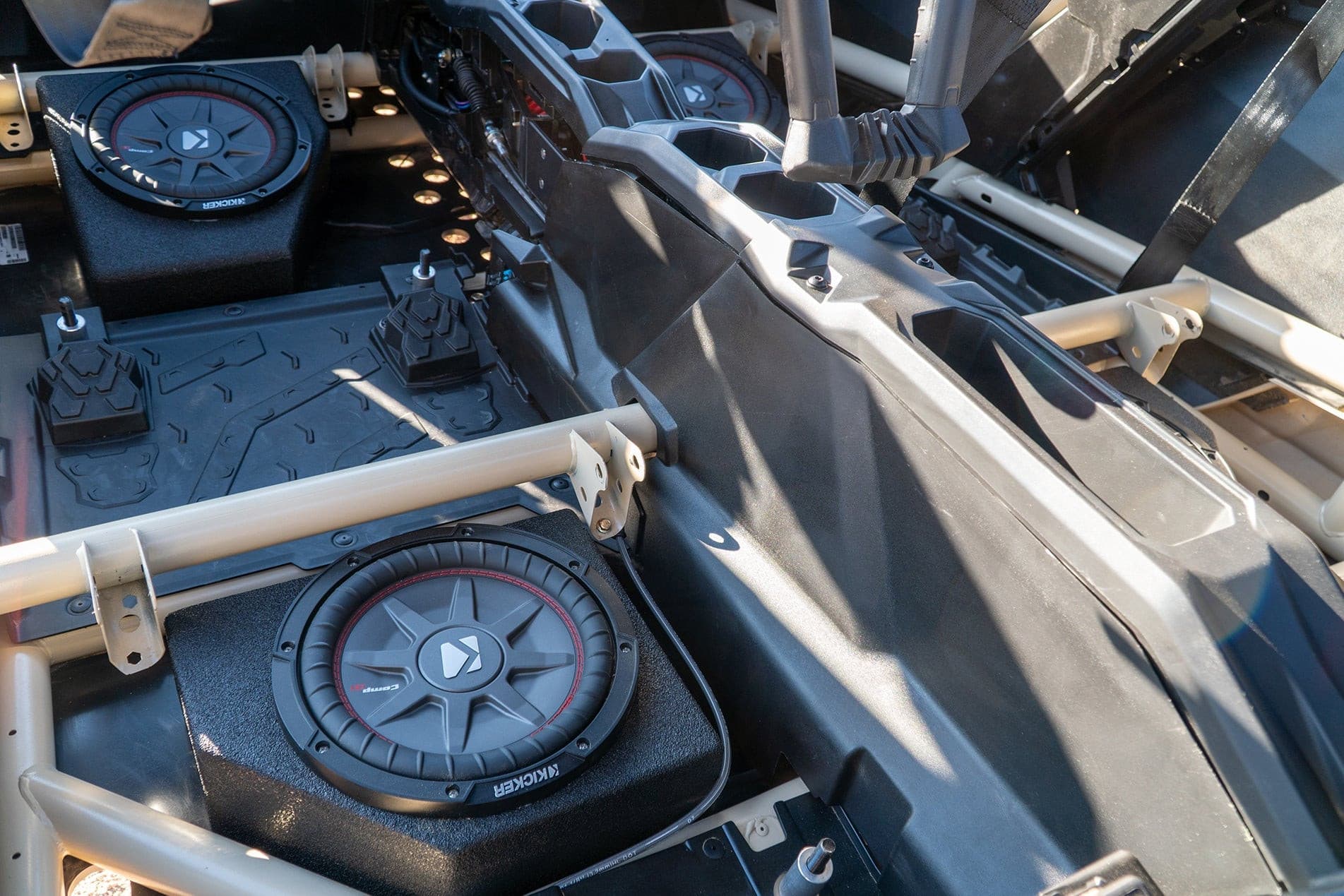 Photo of Can-Am Maverick X3 Rear Low-Profile Passenger Side 10” Sub Box Enclosure – Unloaded (17+) by UTV Stereo - Premium Audio for UTVs / Side by Sides