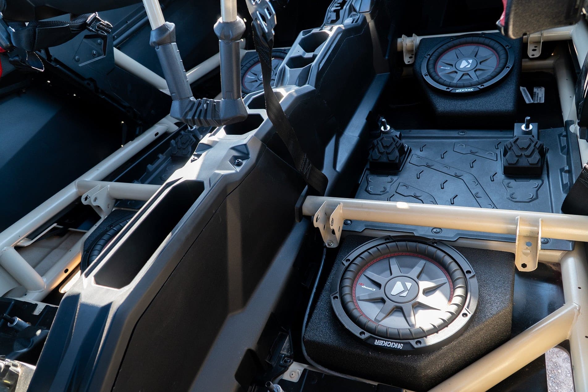 Photo of Can-Am Maverick X3 Rear Low-Profile Passenger Side 10” Sub Box Enclosure – Unloaded (17+) by UTV Stereo - Premium Audio for UTVs / Side by Sides