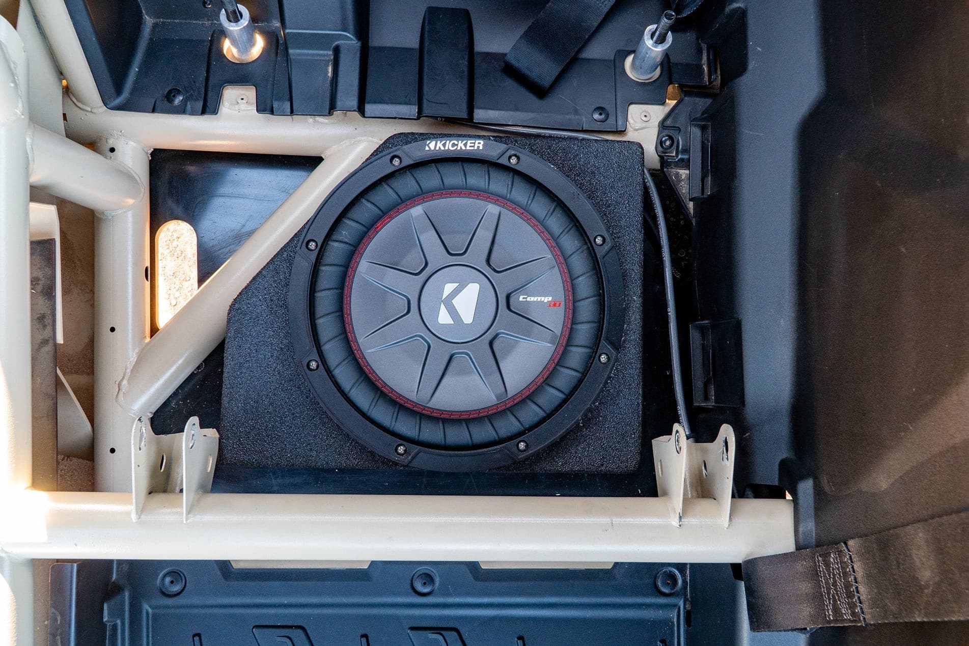 Photo of Can-Am Maverick X3 Rear Low-Profile Passenger Side 10” Sub Box Enclosure – Unloaded (17+) by UTV Stereo - Premium Audio for UTVs / Side by Sides