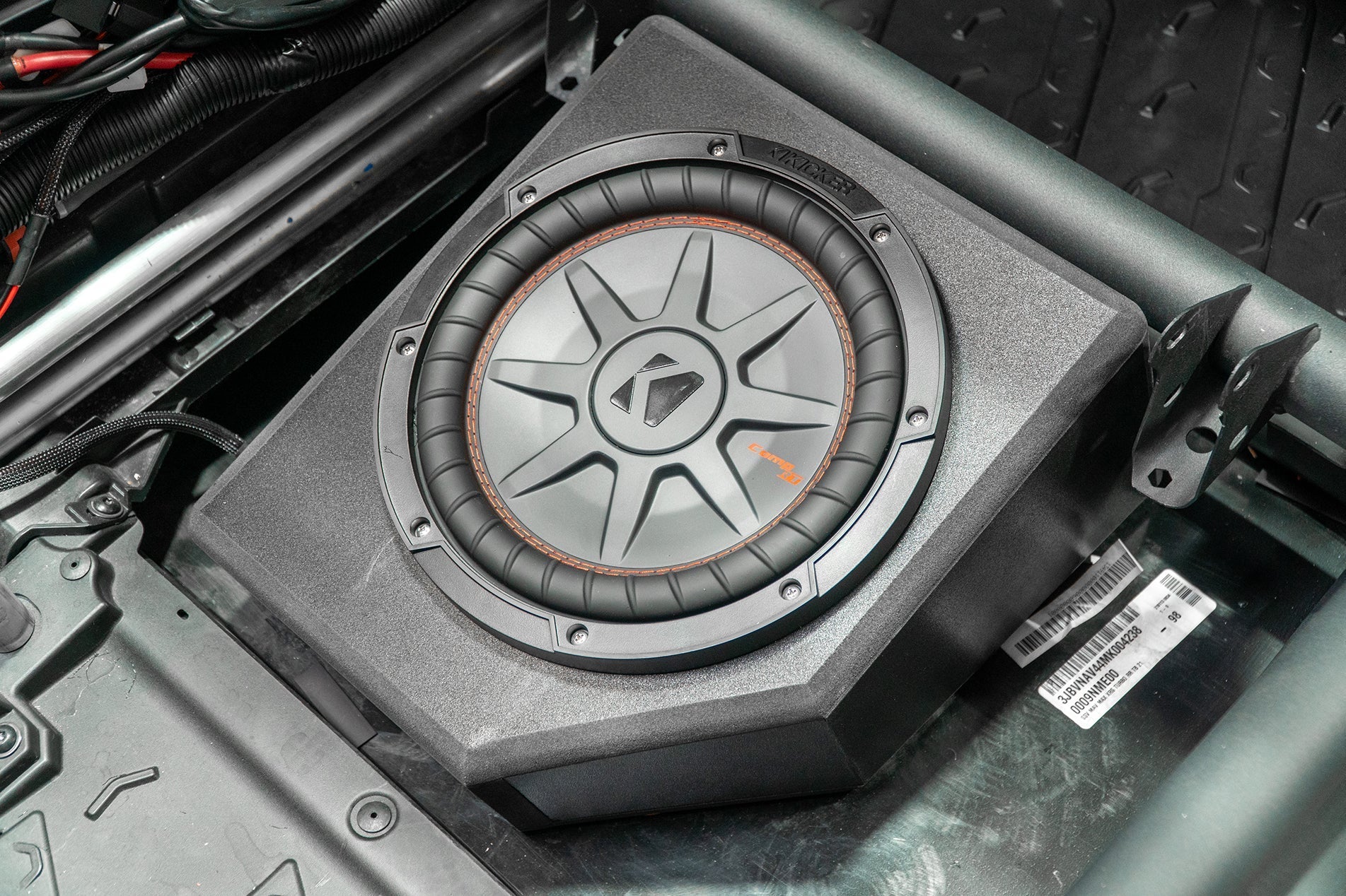 Photo of Can-Am X3 Up-Fire Front Passenger Side 10" Sub Box Enclosure – Unloaded by UTV Stereo - Premium Audio for UTVs / Side by Sides