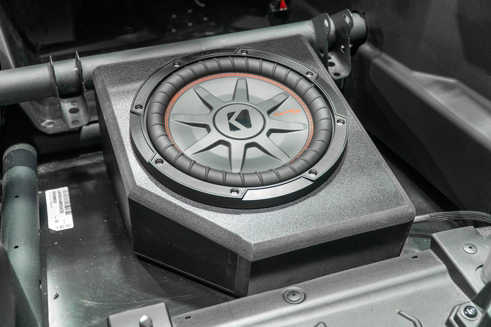 Photo of Can-Am X3 Up-Fire Front Driver Side 10” Sub Box Enclosure – Unloaded by UTV Stereo - Premium Audio for UTVs / Side by Sides