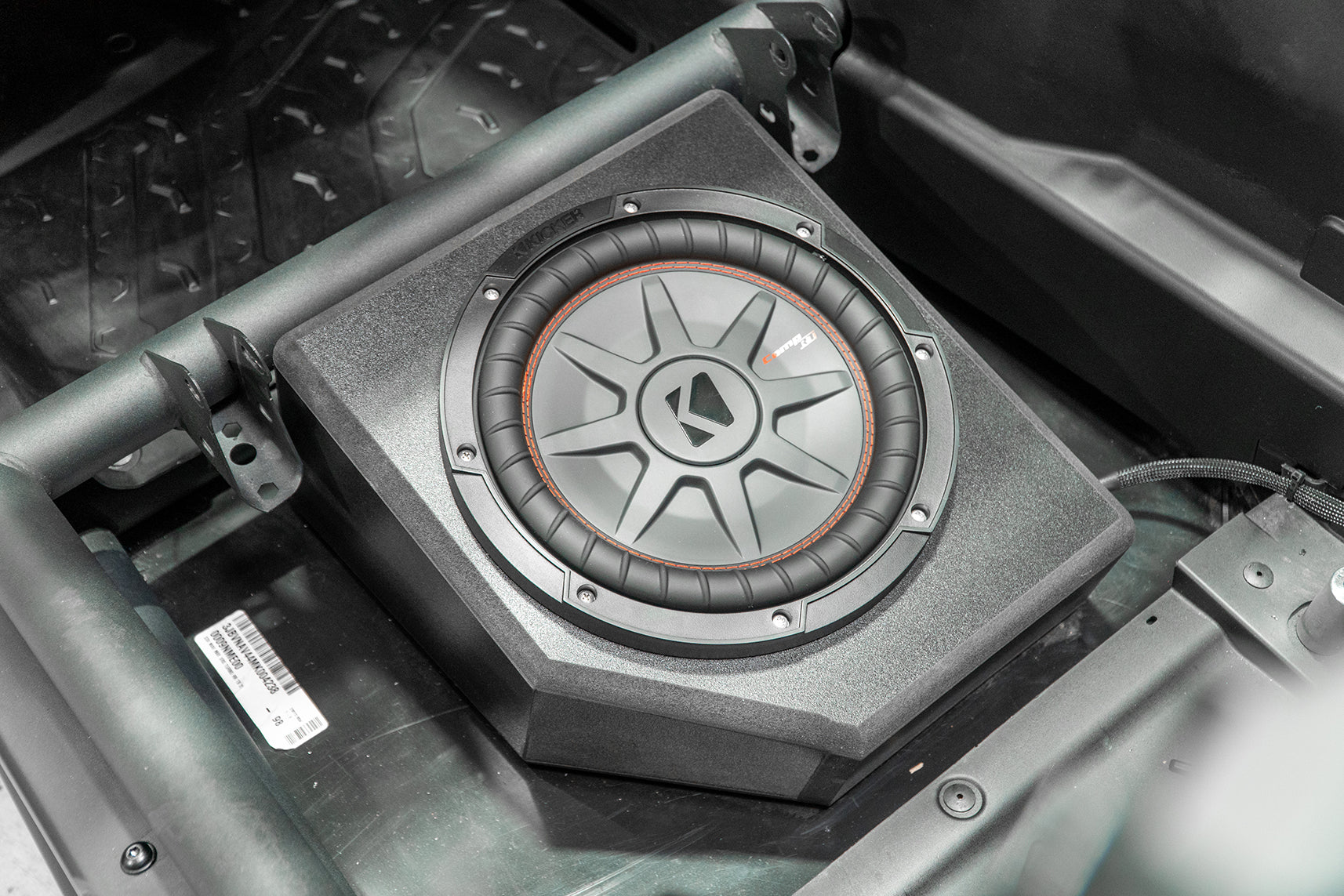 Photo of Can-Am X3 Up-Fire Front Driver Side 10” Sub Box Enclosure – Unloaded by UTV Stereo - Premium Audio for UTVs / Side by Sides